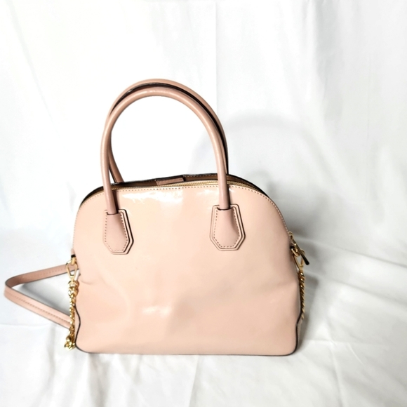 Michael Kors Patent Leather Mercer Handbag Pink - Picture 4 of 16